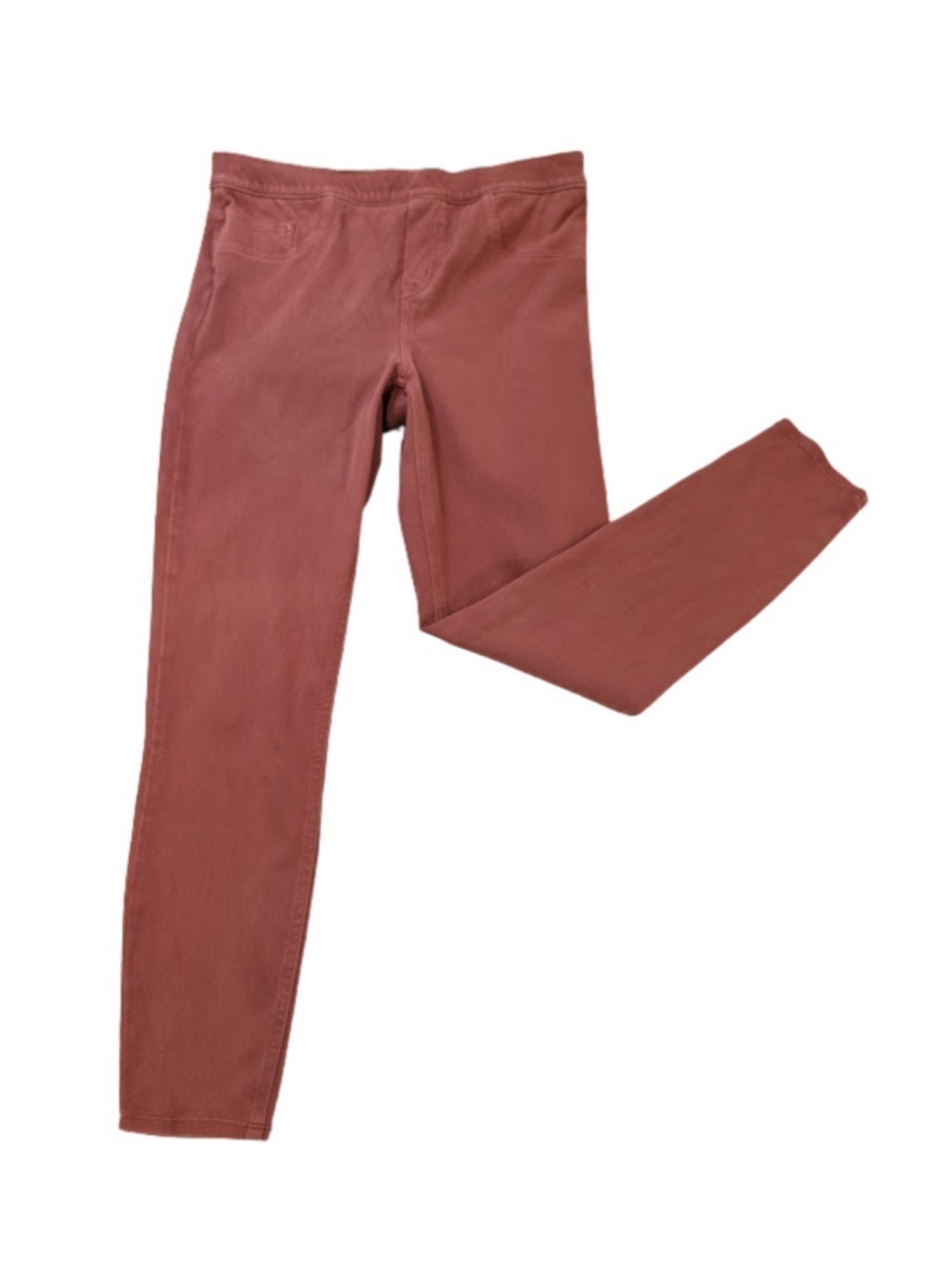 Spanx Skinny Pants Coral Pink Stretch Pull On Shaping Pants L Athleisure Chic